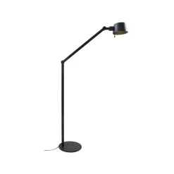 Vloerlamp Lucande Silka, hoogte 173 cm, zwart, metaal