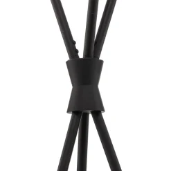 Vloerlamp Lucande Sotiana, 3 glazen bollen, zwart