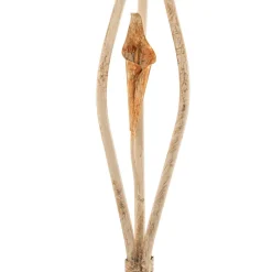 Vloerlamp Lucrezia in ivoor met bloemenkap