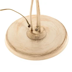 Vloerlamp Lucrezia in ivoor met bloemenkap