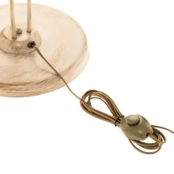 Vloerlamp Lucrezia in ivoor met bloemenkap