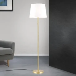 Vloerlamp Ludwig, antiek messing