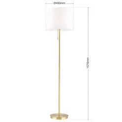 Vloerlamp Ludwig, antiek messing
