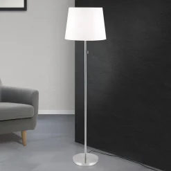 Vloerlamp Ludwig, mat nikkel