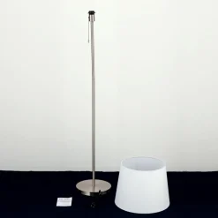 Vloerlamp Ludwig, mat nikkel