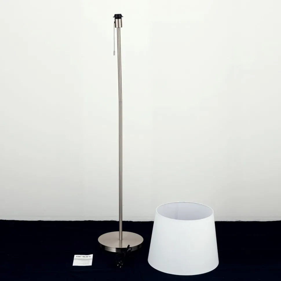 Vloerlamp Ludwig, mat nikkel