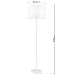 Vloerlamp Ludwig, wit