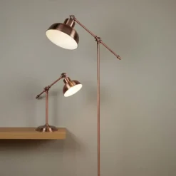 Vloerlamp Macbeth van metaal in trendy koper