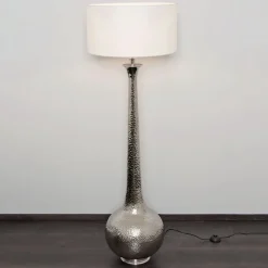 Vloerlamp Maestro, wit/zilver