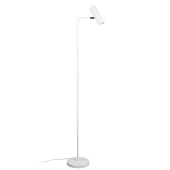 Vloerlamp Marley, wit, hoogte 151 cm, metaal