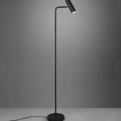 Vloerlamp Marley, zwart, hoogte 151 cm, metaal