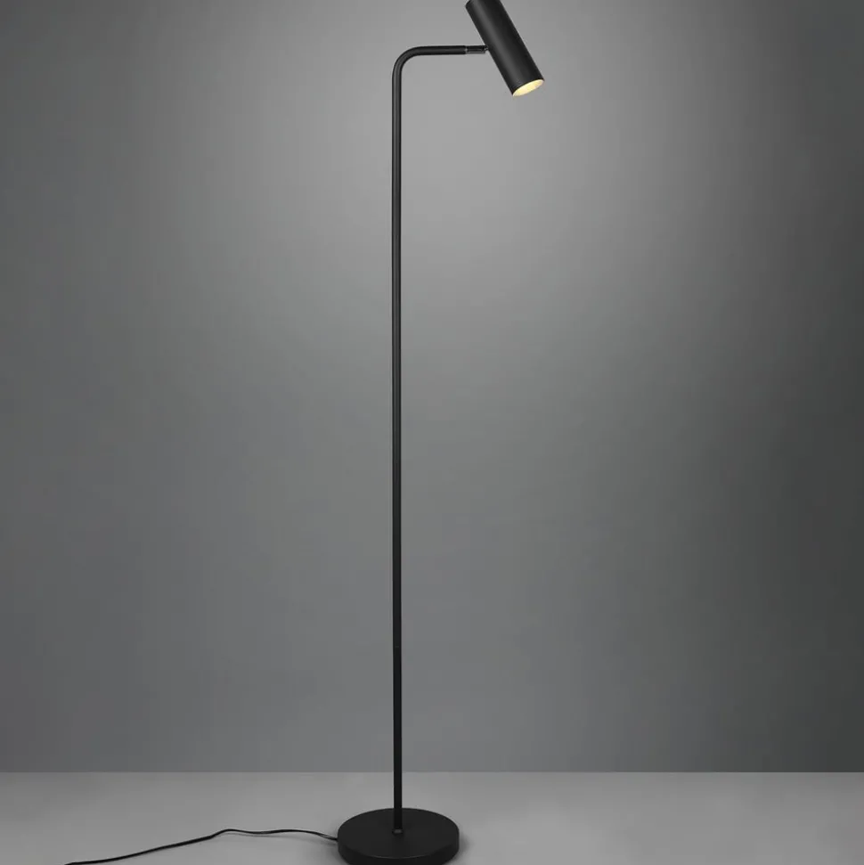 Vloerlamp Marley, zwart, hoogte 151 cm, metaal