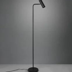 Vloerlamp Marley, zwart, hoogte 151 cm, metaal