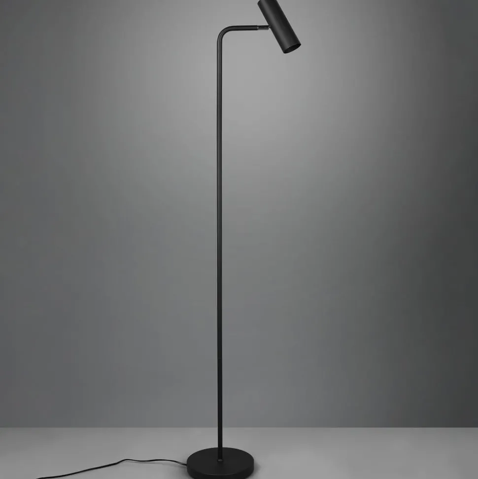 Vloerlamp Marley, zwart, hoogte 151 cm, metaal