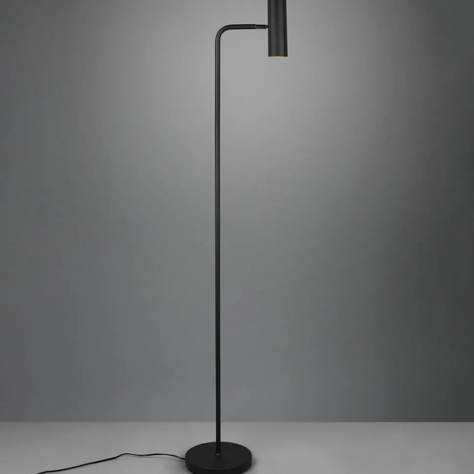 Vloerlamp Marley, zwart, hoogte 151 cm, metaal