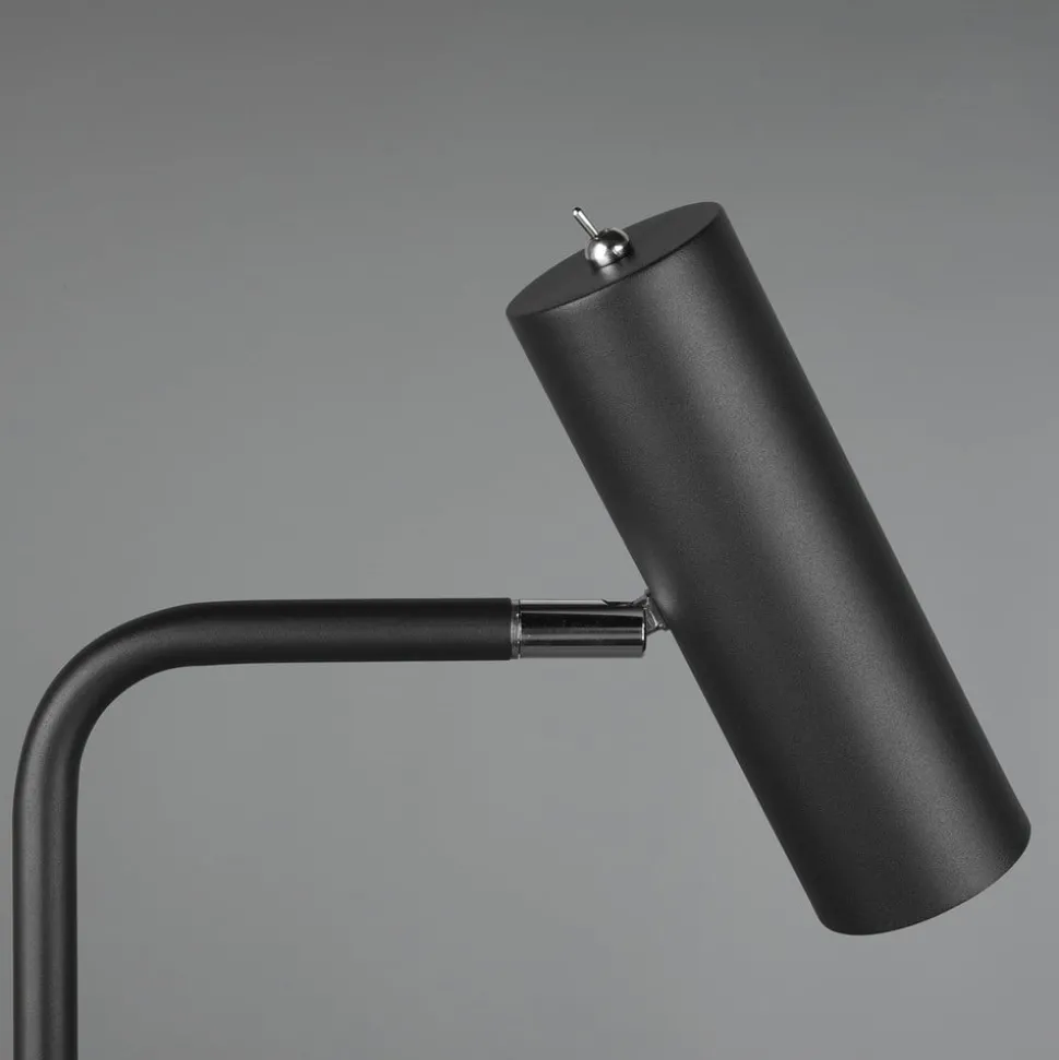 Vloerlamp Marley, zwart, hoogte 151 cm, metaal