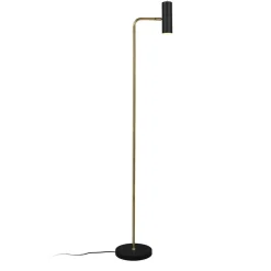 Vloerlamp Marley, zwart/messing, hoogte 151 cm, metaal