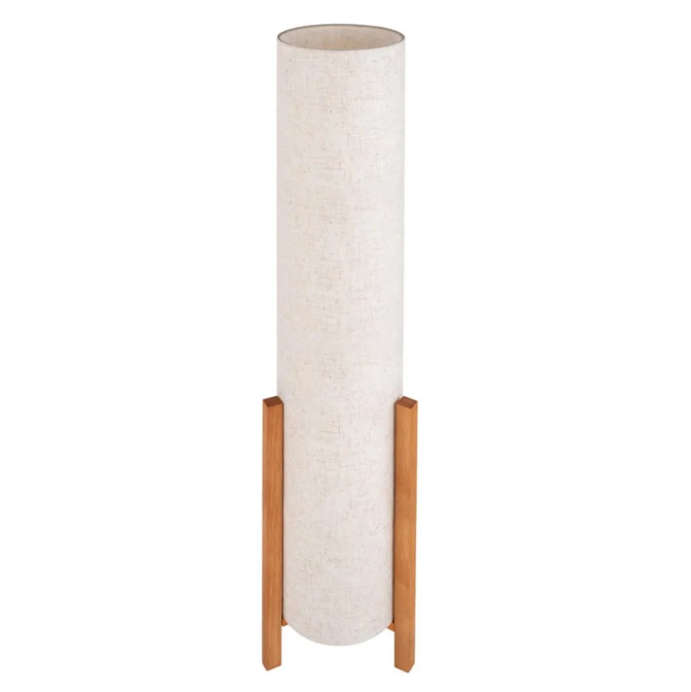 Vloerlamp Matilda met stoffen kap in linnen optiek