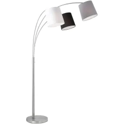 Vloerlamp Melvin, 3-lamps, zwart/grijs/wit