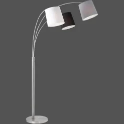 Vloerlamp Melvin, 3-lamps, zwart/grijs/wit