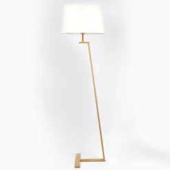 Vloerlamp Memphis LS met textiel-kap, wit