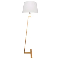 Vloerlamp Memphis LS met textiel-kap, wit