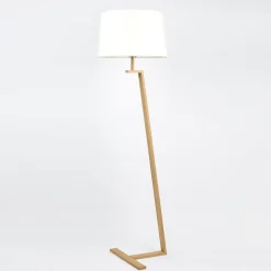 Vloerlamp Memphis LS met textiel-kap, wit