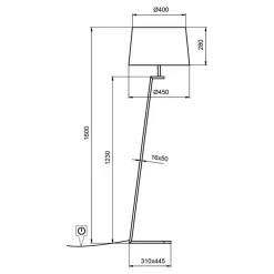 Vloerlamp Memphis LS met textiel-kap, wit