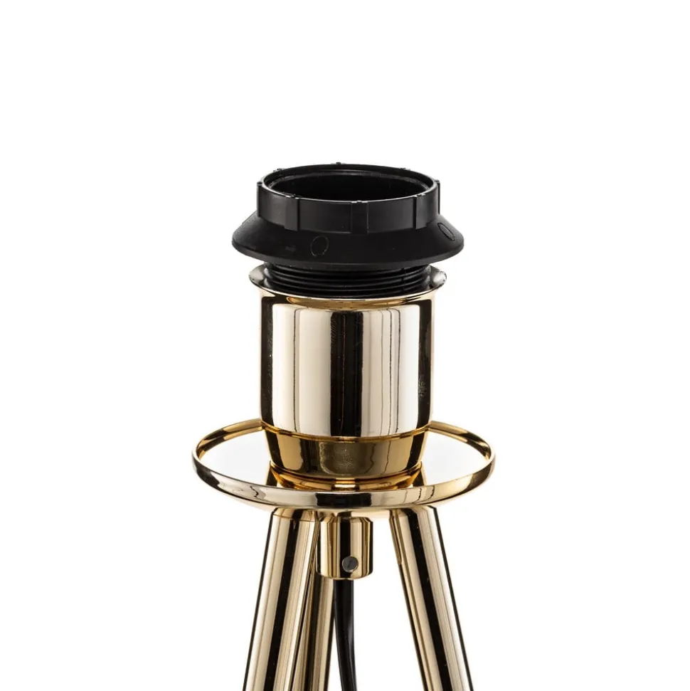 Vloerlamp Monaco, driepoot goud, groen fluweel