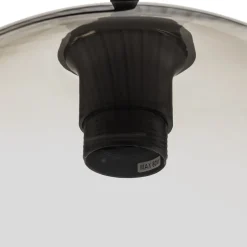 Vloerlamp Monaco met kap van glazen bol