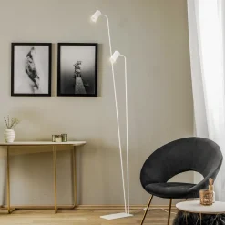 Vloerlamp Mono II, 2-lamps, wit