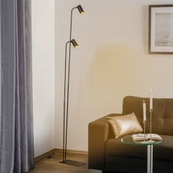 Vloerlamp Mono II, 2-lamps, zwart
