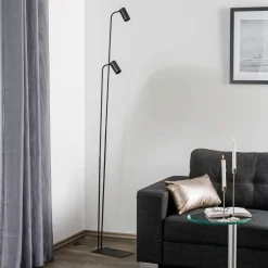 Vloerlamp Mono II, 2-lamps, zwart