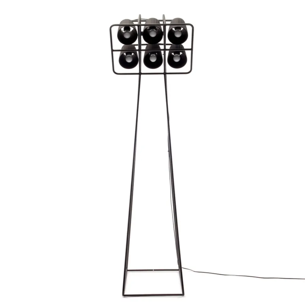 Vloerlamp Multilamp, 6-lamps, zwart
