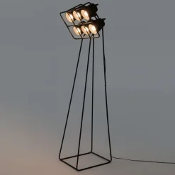 Vloerlamp Multilamp, 6-lamps, zwart