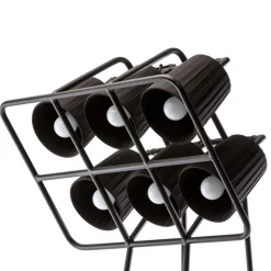 Vloerlamp Multilamp, 6-lamps, zwart