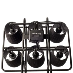 Vloerlamp Multilamp, 6-lamps, zwart