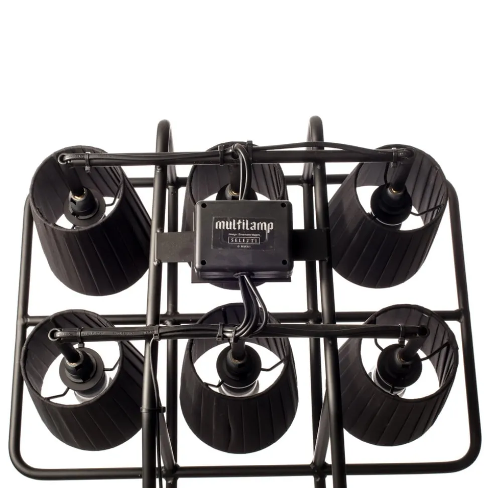 Vloerlamp Multilamp, 6-lamps, zwart