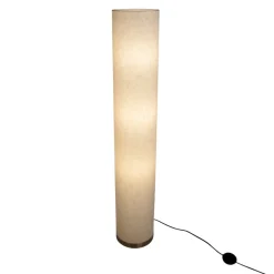 Vloerlamp natuur met linnen kap