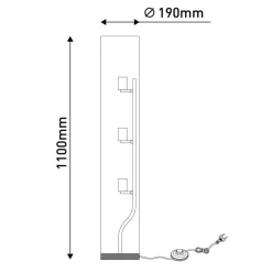 Vloerlamp natuur met linnen kap