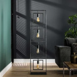 Vloerlamp Nestoy, antraciet, 4-lamps