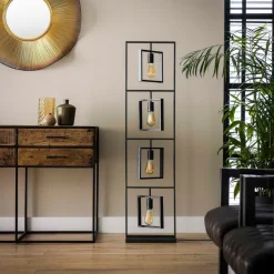 Vloerlamp Nestoy, antraciet, 4-lamps