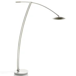 Vloerlamp Ohio, nikkel/chroom