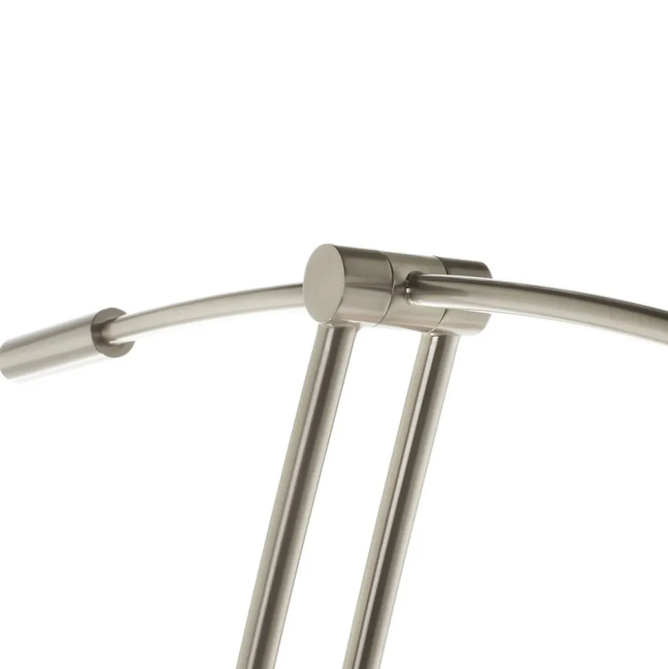 Vloerlamp Ohio, nikkel/chroom