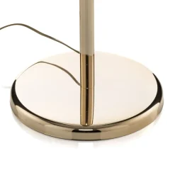 Vloerlamp Pioggia met kristallen regen, goud