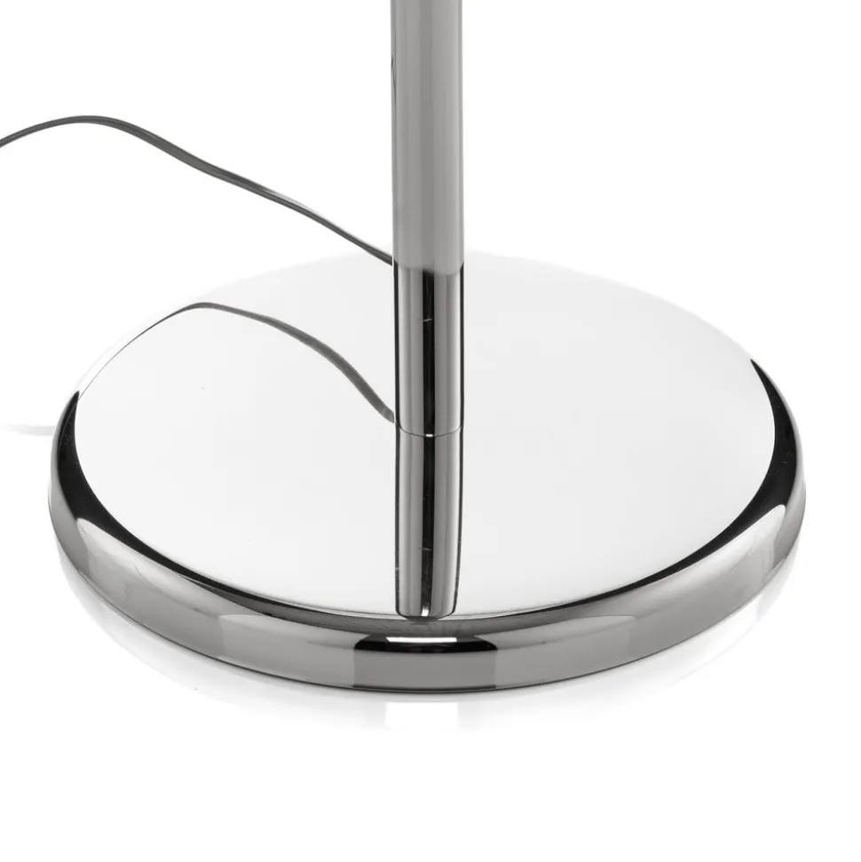 Vloerlamp Pioggia met kristallen regen, chroom