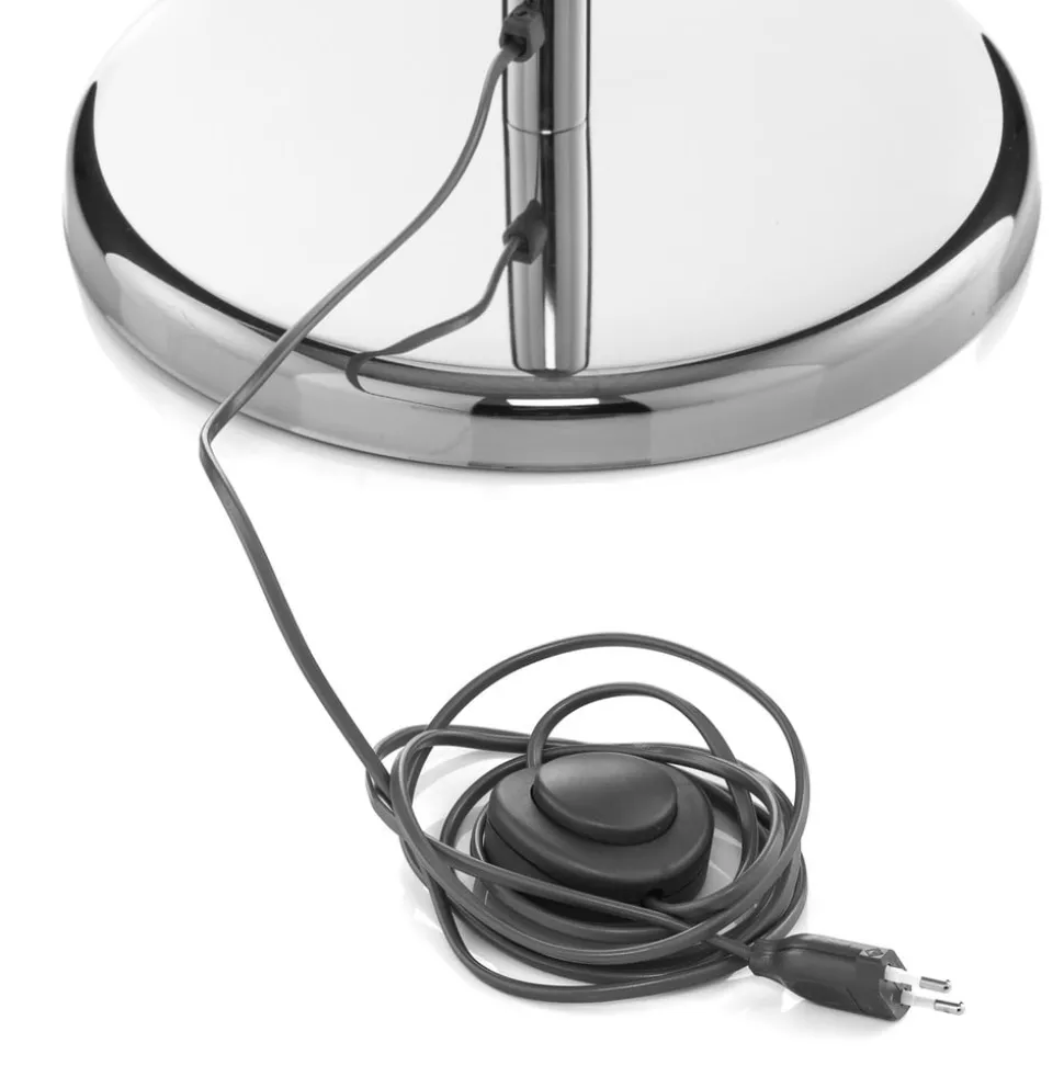 Vloerlamp Pioggia met kristallen regen, chroom