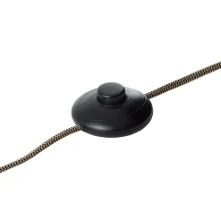 Vloerlamp Plow met 2 spots, zwart/hout donker