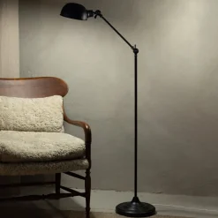 Vloerlamp Portland, 2-voudig verstelbaar, zwart