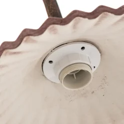 Vloerlamp Rosina met twee keramische kappen